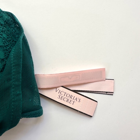 Victorias Secret Green Push-Up Front Closure RacerBack Bra 34C NWT - Picture 5 of 6